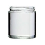 6 oz Wide Mouth 63-400 Continuous Thread Straight Sided Jar - Case (12) Flint 400236579 Primary